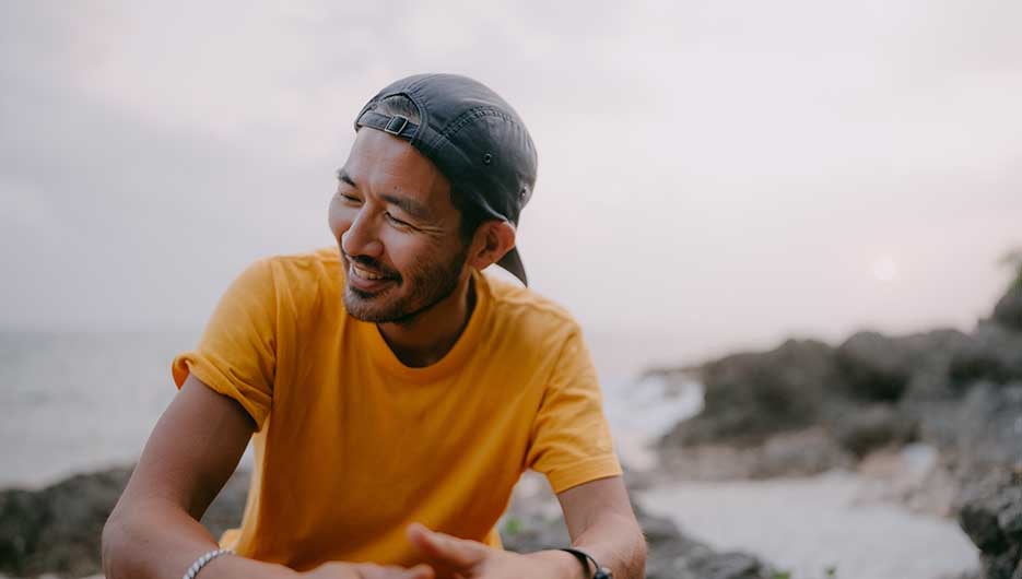 man on bike in jungle